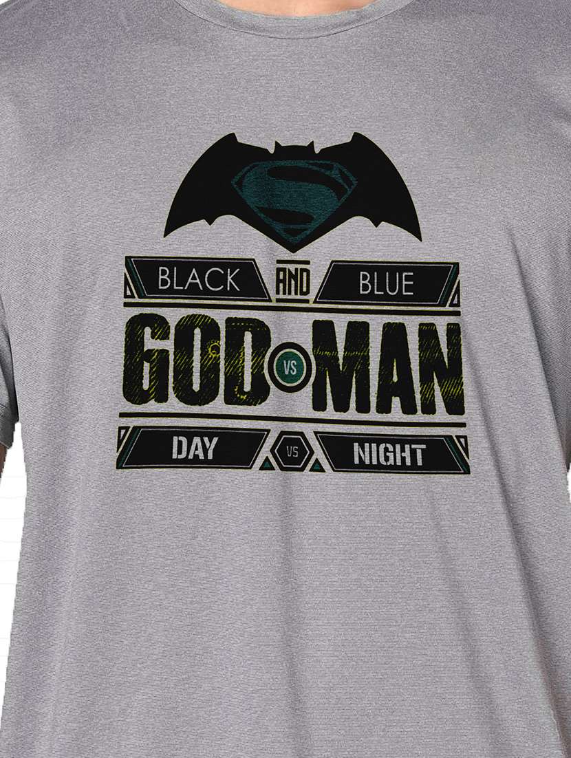 men grey round neck regular fit t-shirt - 21842410 -  Standard Image - 3