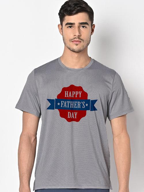 men grey round neck regular fit t-shirt - 21842426 -  Standard Image - 0