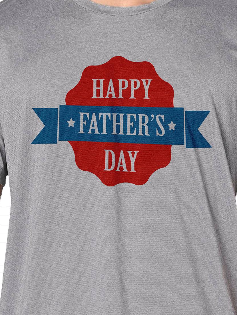 men grey round neck regular fit t-shirt - 21842426 - Standard Image - 3