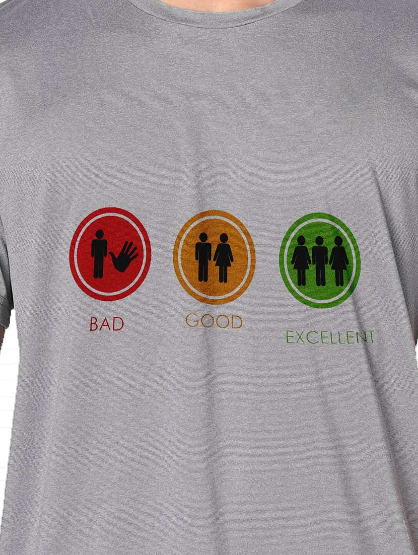 men grey round neck regular fit t-shirt - 21842427 -  Standard Image - 3