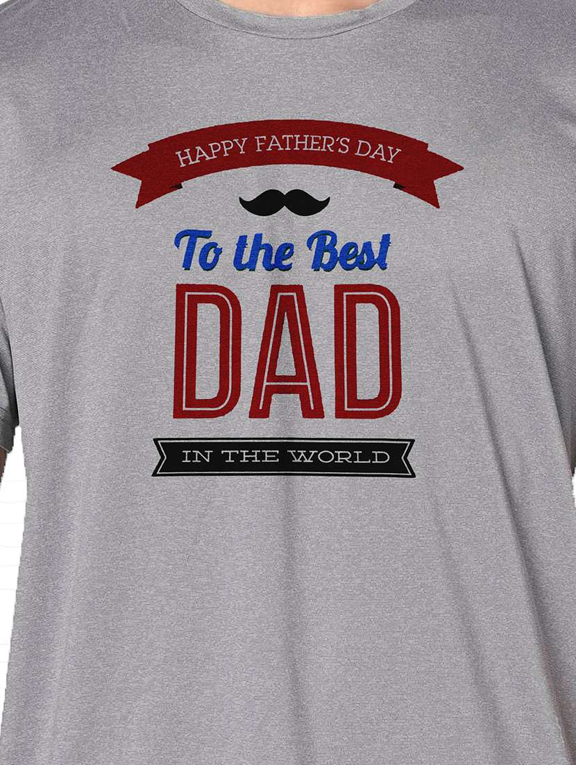 men grey round neck regular fit t-shirt - 21842429 -  Standard Image - 3