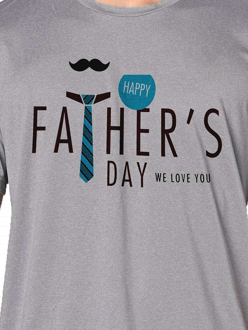 men grey round neck regular fit t-shirt - 21842430 -  Standard Image - 3