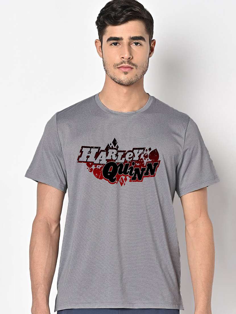 men grey round neck regular fit t-shirt - 21842436 -  Zoom Image - 0