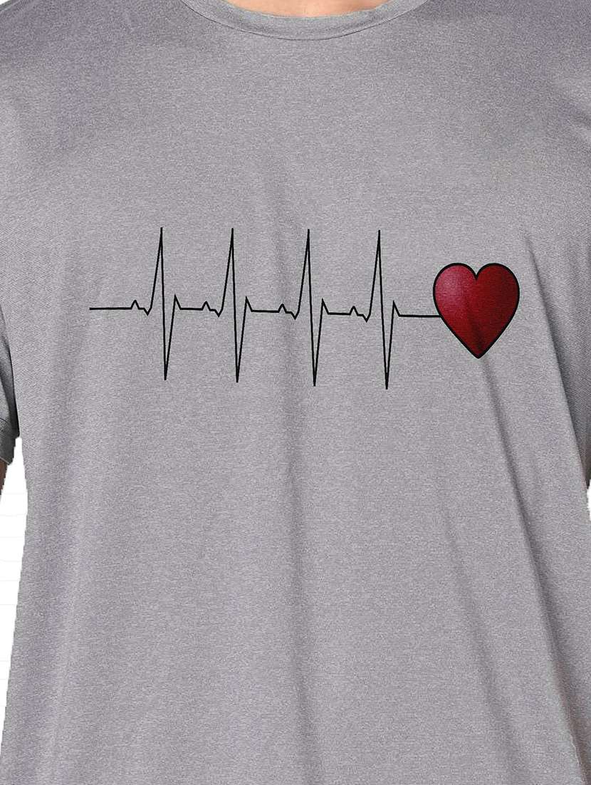 men grey round neck regular fit t-shirt - 21842444 -  Standard Image - 3