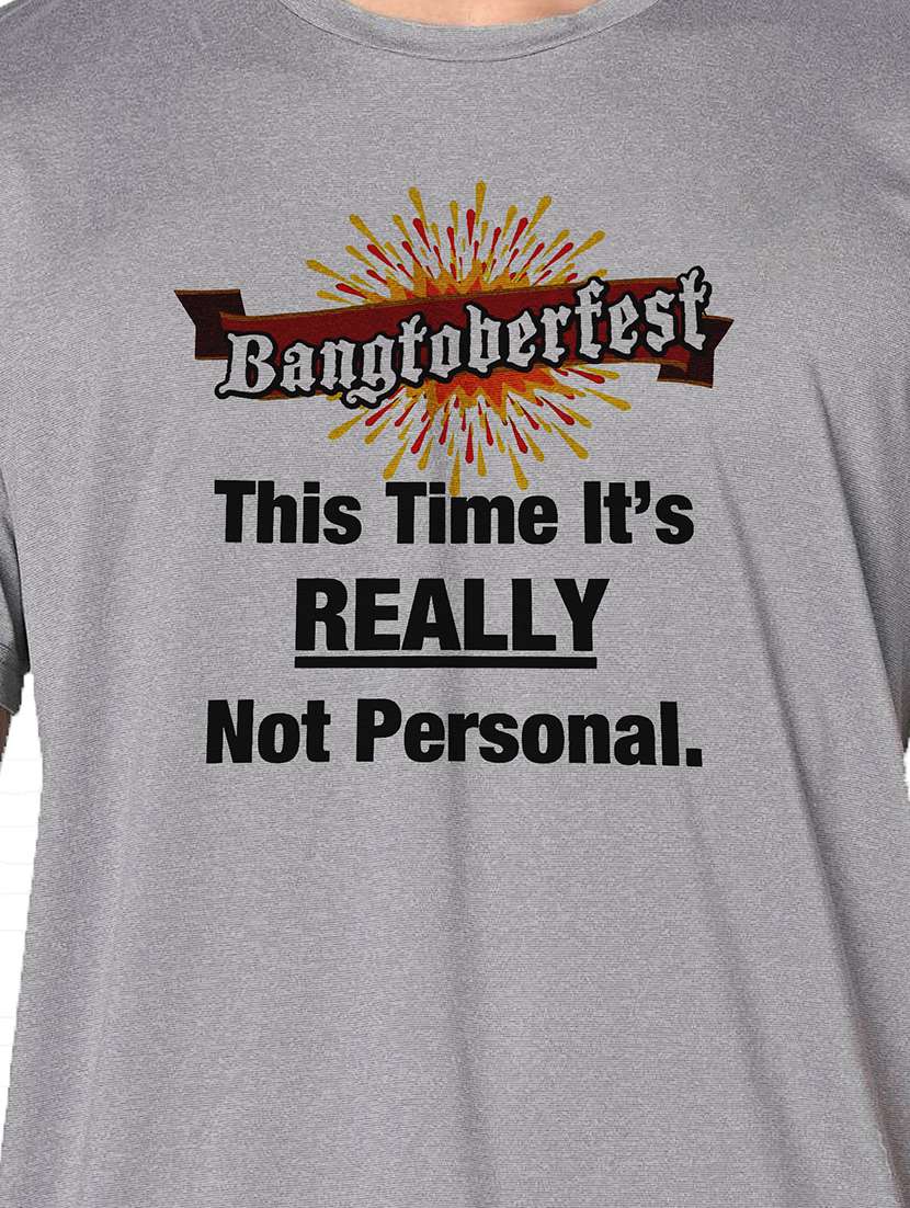 men grey round neck regular fit t-shirt - 21842450 -  Standard Image - 3