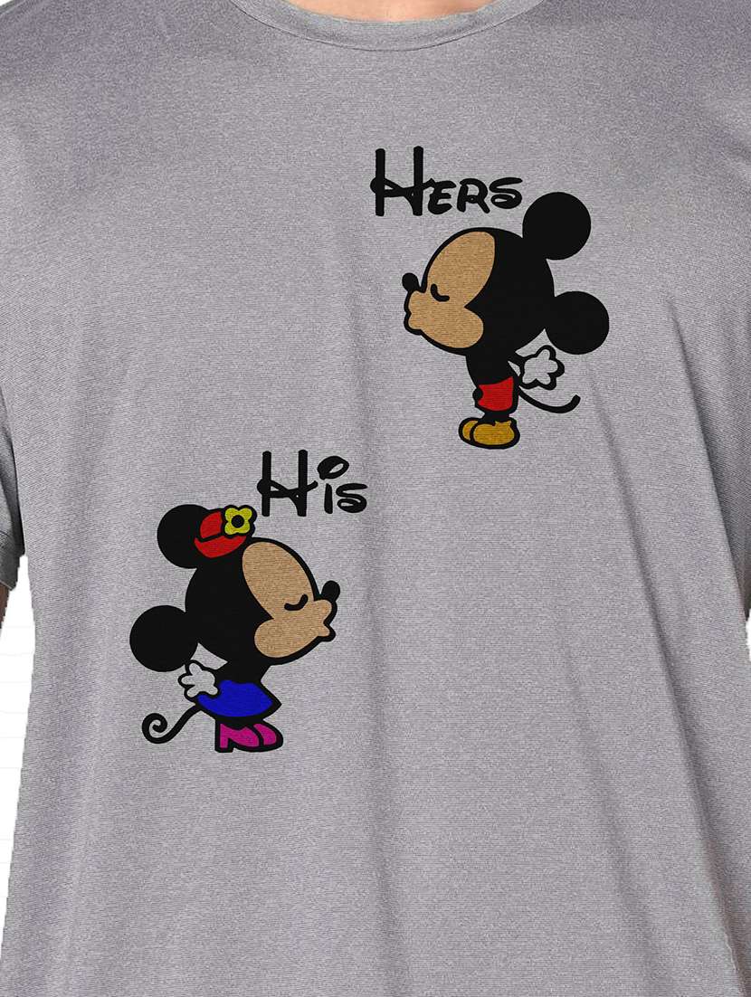 men grey round neck regular fit t-shirt - 21842454 -  Standard Image - 3