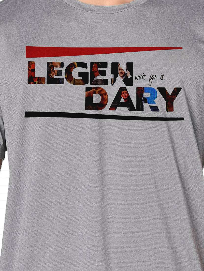 men grey round neck regular fit t-shirt - 21842461 - Standard Image - 3