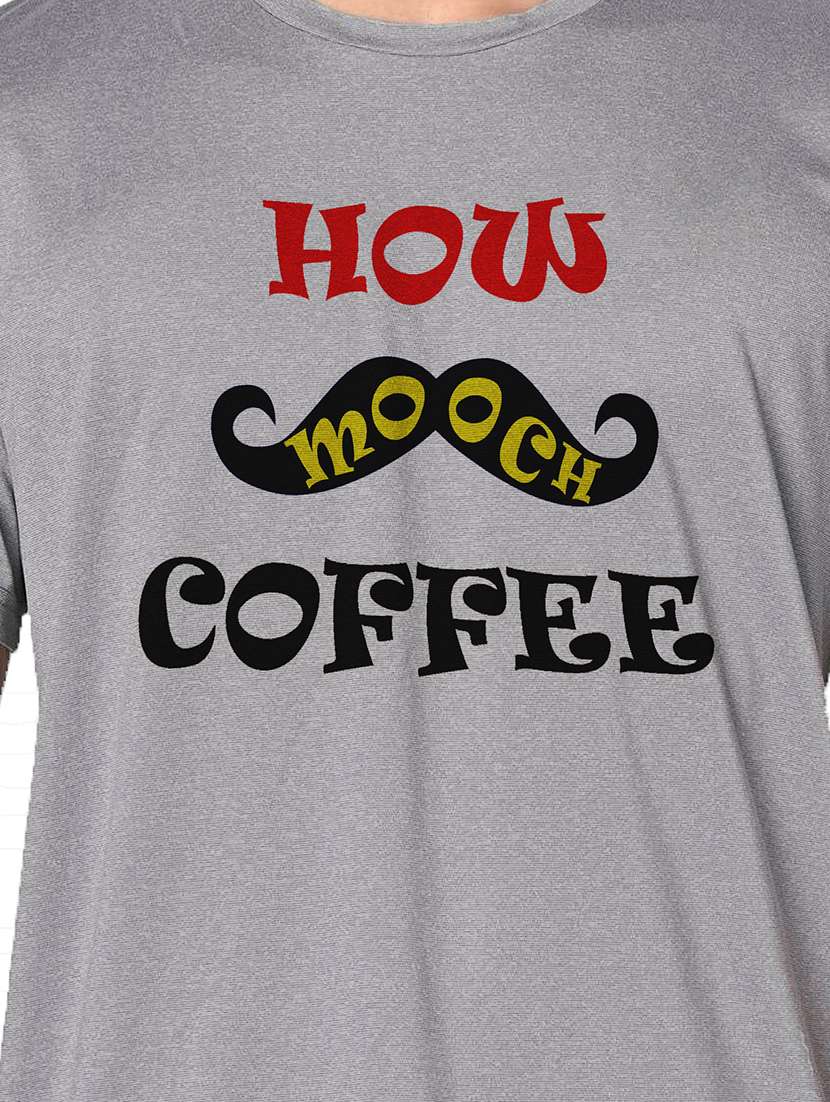 men grey round neck regular fit t-shirt - 21842464 -  Standard Image - 3