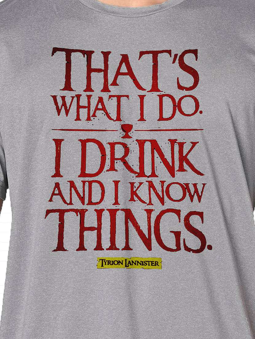 men grey round neck regular fit t-shirt - 21842476 -  Standard Image - 3