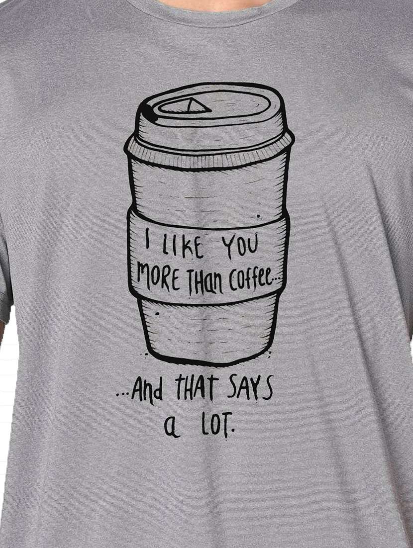 men grey round neck regular fit t-shirt - 21842481 -  Standard Image - 3