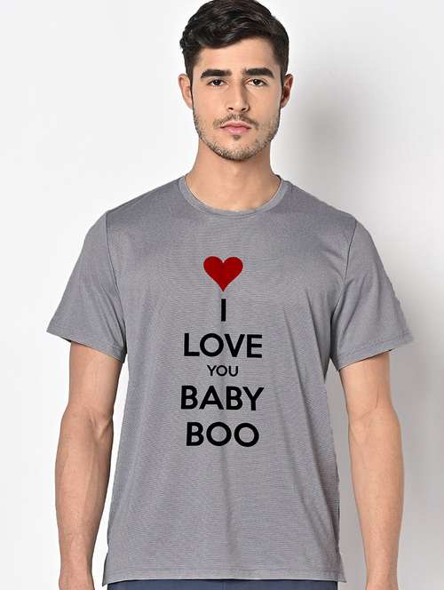 men grey round neck regular fit t-shirt - 21842500 - Standard Image - 0