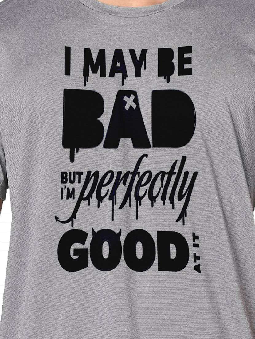 men grey round neck regular fit t-shirt - 21842502 -  Standard Image - 3