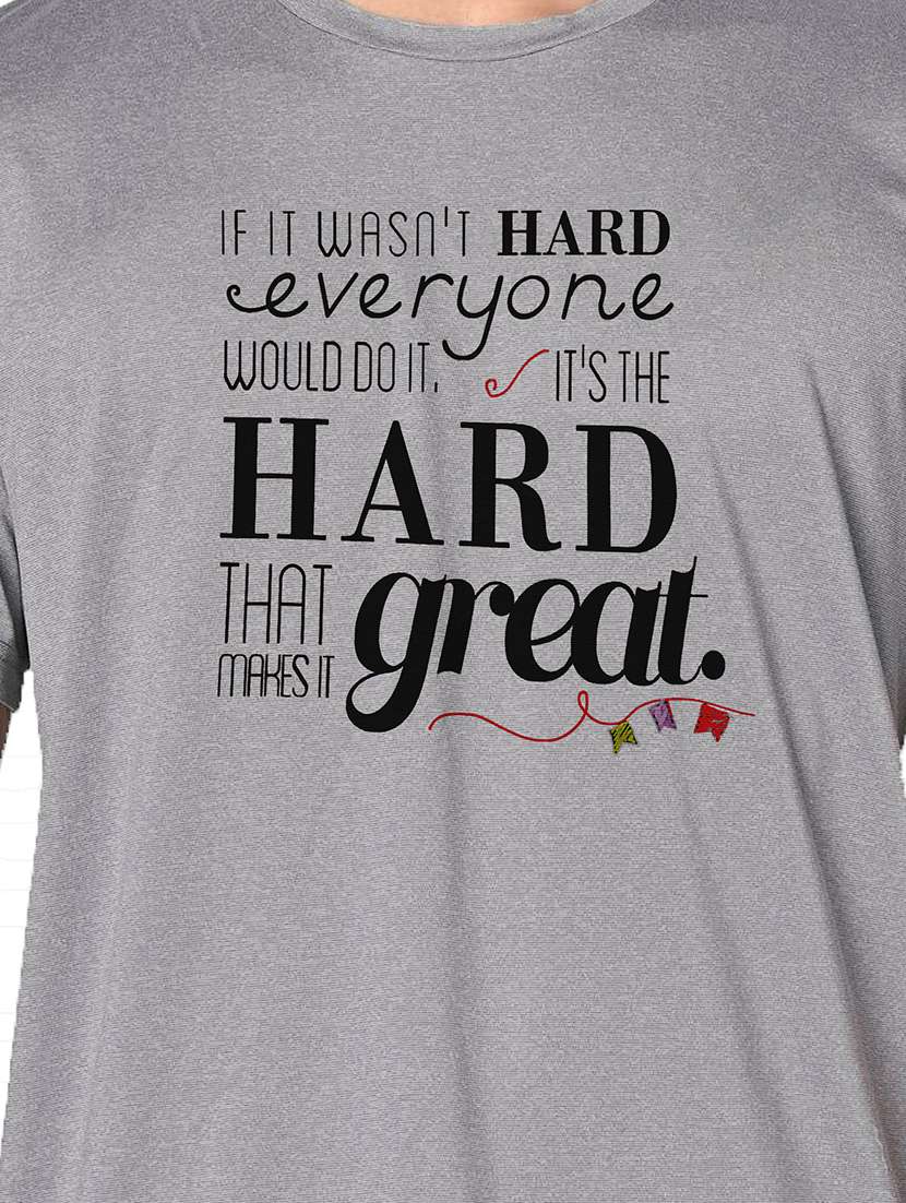 men grey round neck regular fit t-shirt - 21842507 -  Standard Image - 3