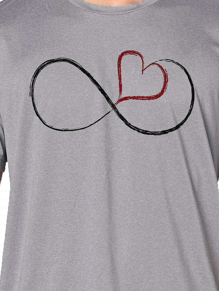 men grey round neck regular fit t-shirt - 21842524 -  Standard Image - 3