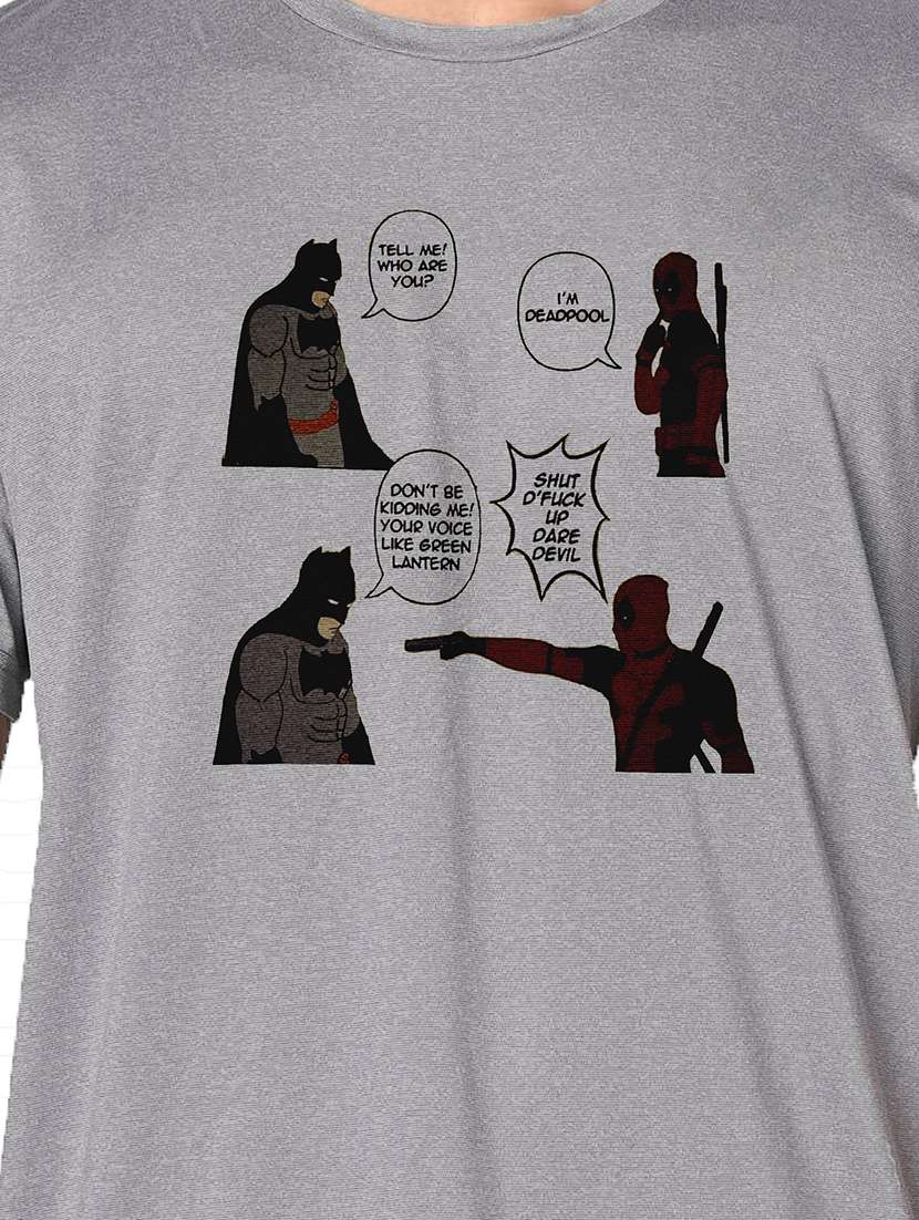 men grey round neck regular fit t-shirt - 21842526 -  Standard Image - 3