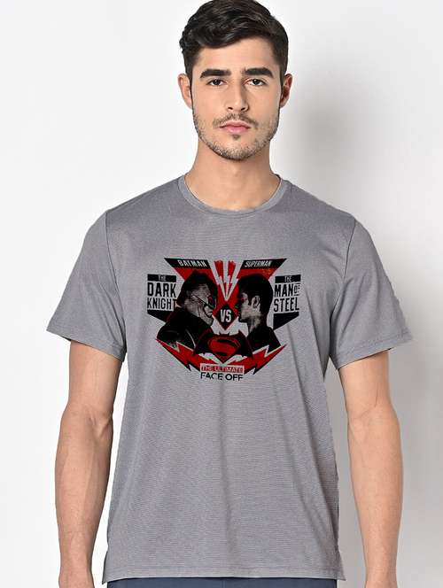 men grey round neck regular fit t-shirt - 21842548 - Standard Image - 0