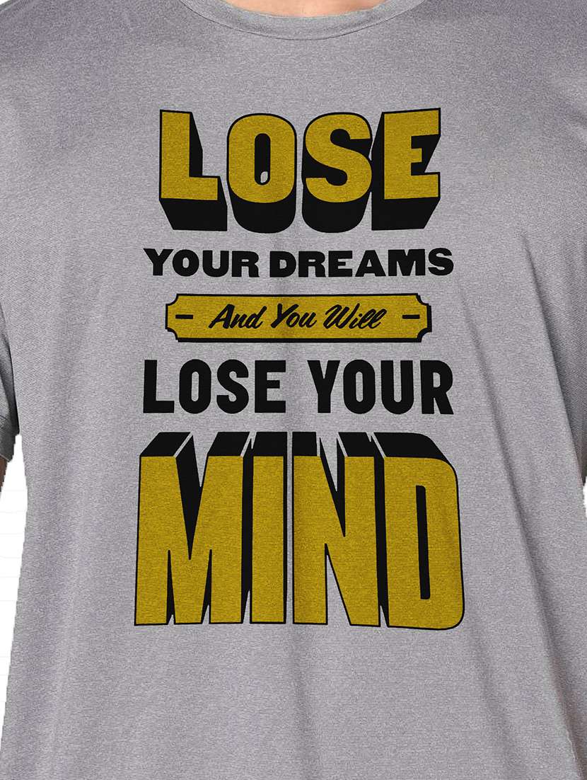 men grey round neck regular fit t-shirt - 21842586 -  Standard Image - 3