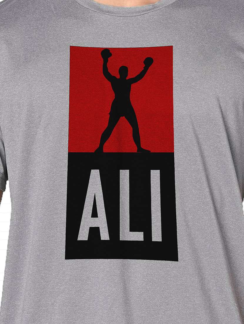 men grey round neck regular fit t-shirt - 21842601 -  Standard Image - 3