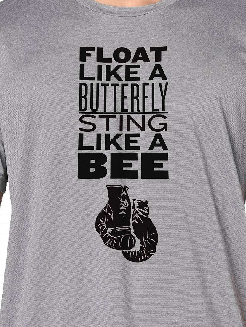 men grey round neck regular fit t-shirt - 21842604 -  Standard Image - 3