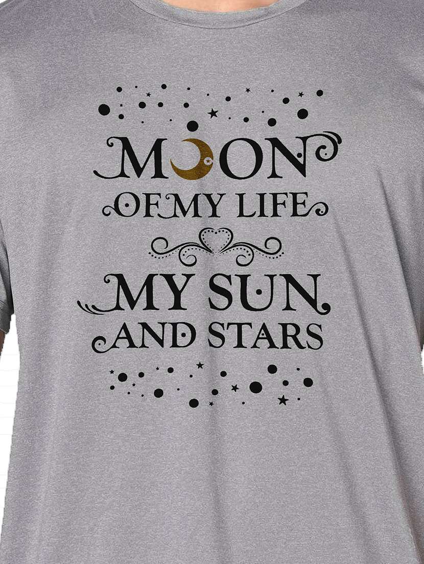 men grey round neck regular fit t-shirt - 21842610 - Standard Image - 3
