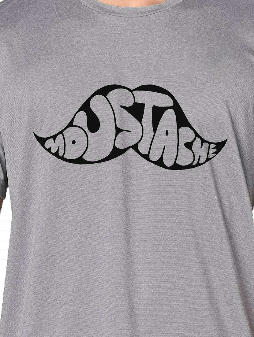 men grey round neck regular fit t-shirt - 21842613 -  Standard Image - 3