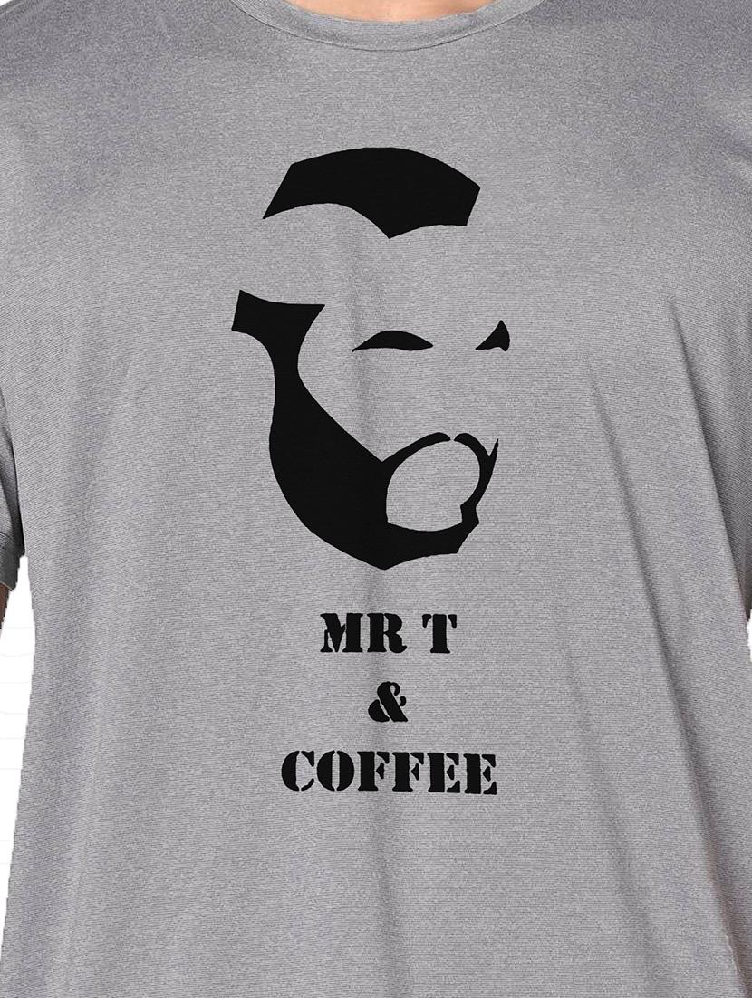 men grey round neck regular fit t-shirt - 21842620 - Standard Image - 3