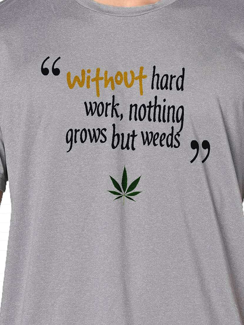 men grey round neck regular fit t-shirt - 21842633 -  Standard Image - 3