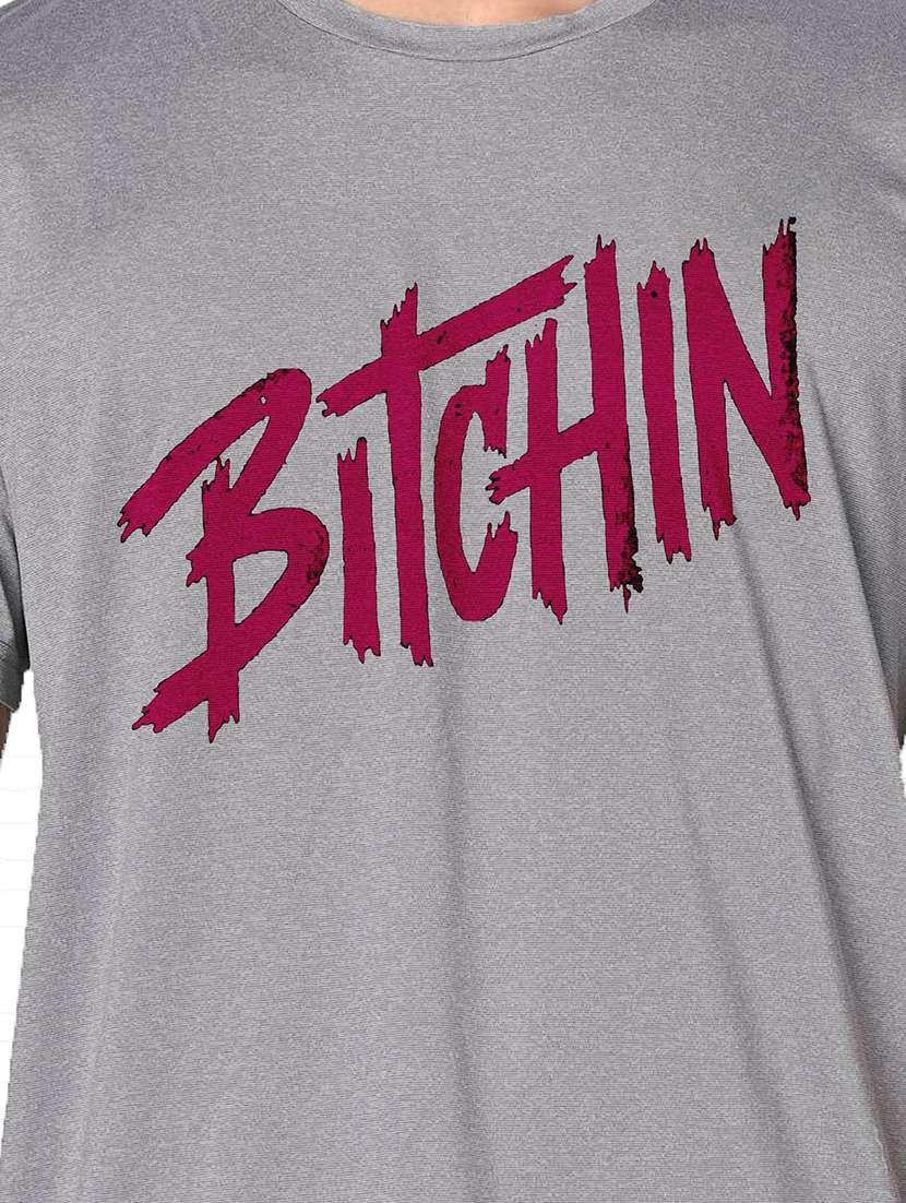 men grey round neck regular fit t-shirt - 21842636 -  Standard Image - 3