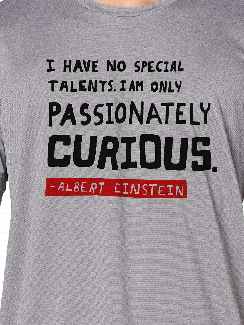 men grey round neck regular fit t-shirt - 21842651 -  Standard Image - 3