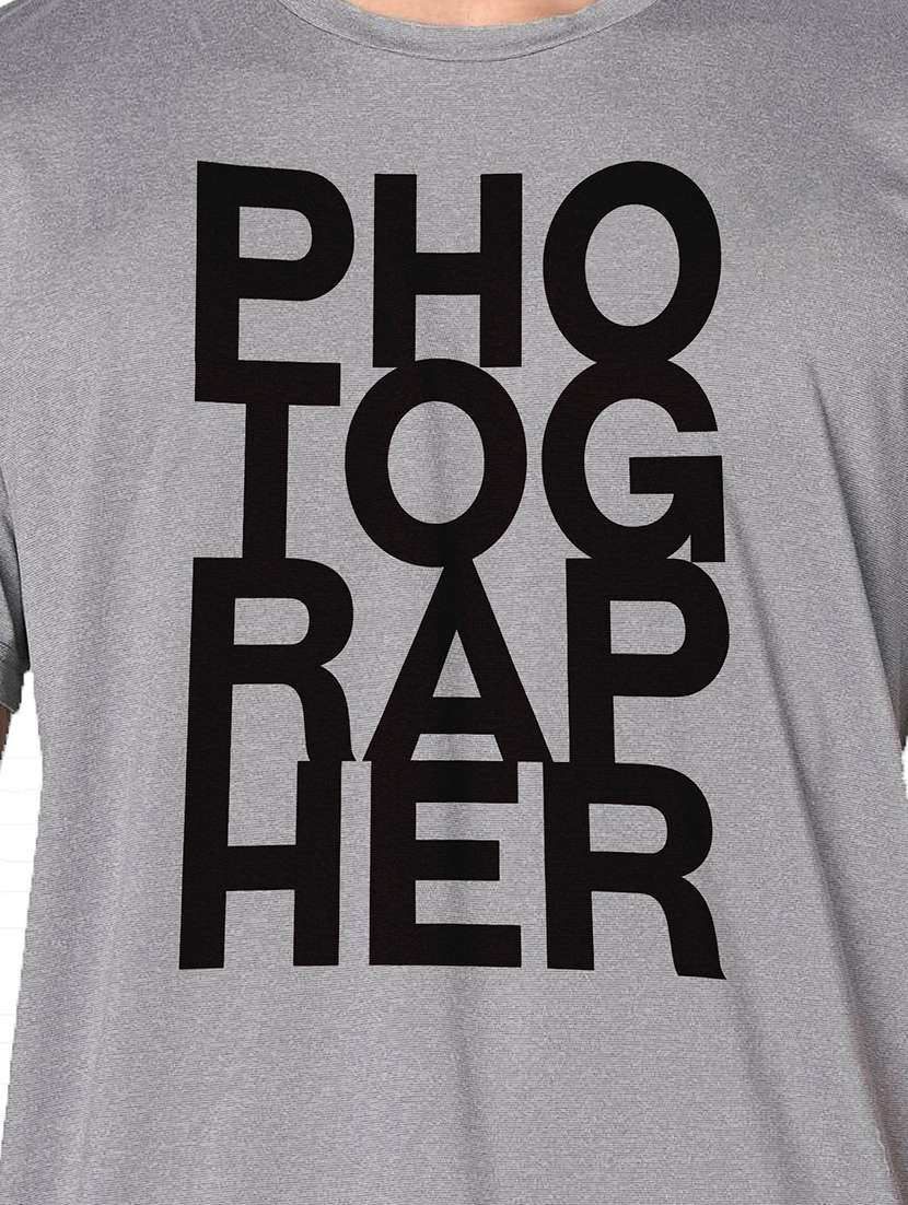 men grey round neck regular fit t-shirt - 21842653 -  Standard Image - 3