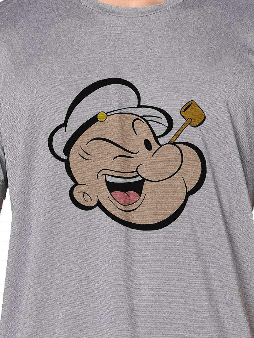 men grey round neck regular fit t-shirt - 21842659 -  Standard Image - 3