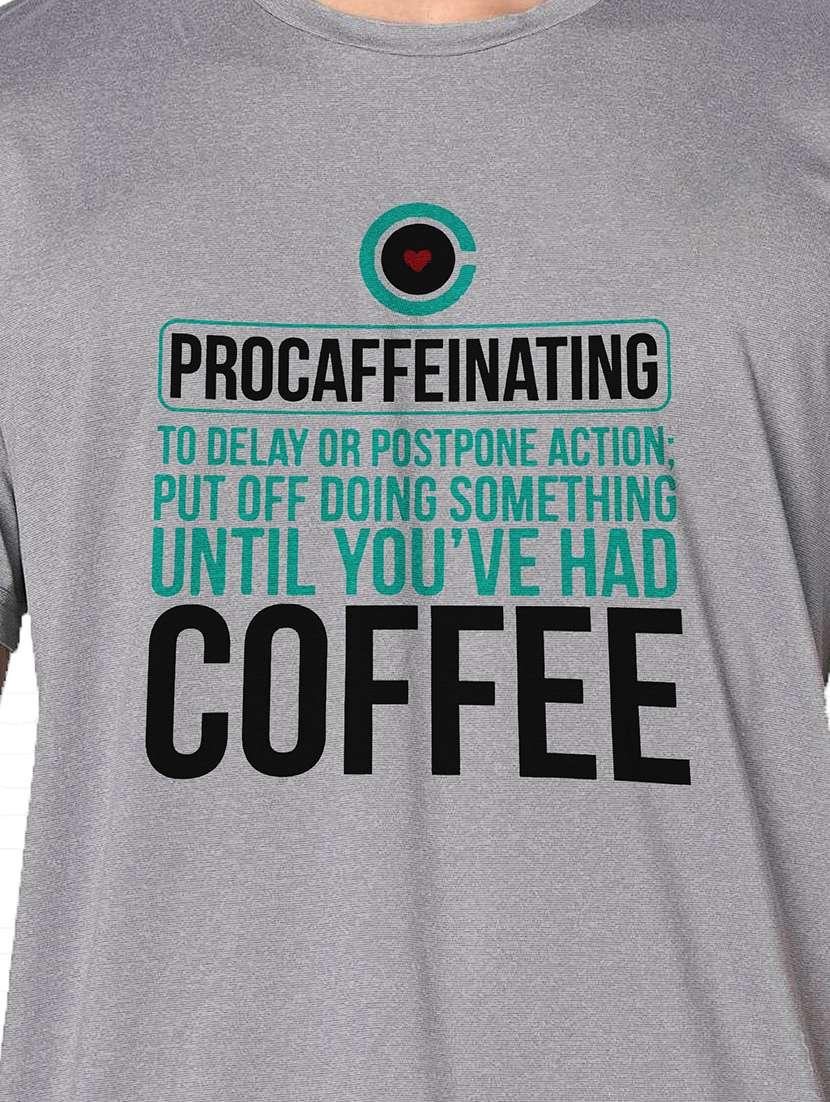 men grey round neck regular fit t-shirt - 21842670 -  Standard Image - 3