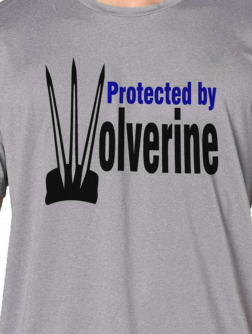 men grey round neck regular fit t-shirt - 21842671 -  Standard Image - 3