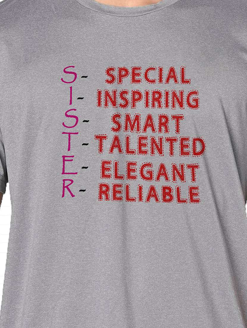 men grey round neck regular fit t-shirt - 21842703 -  Standard Image - 3