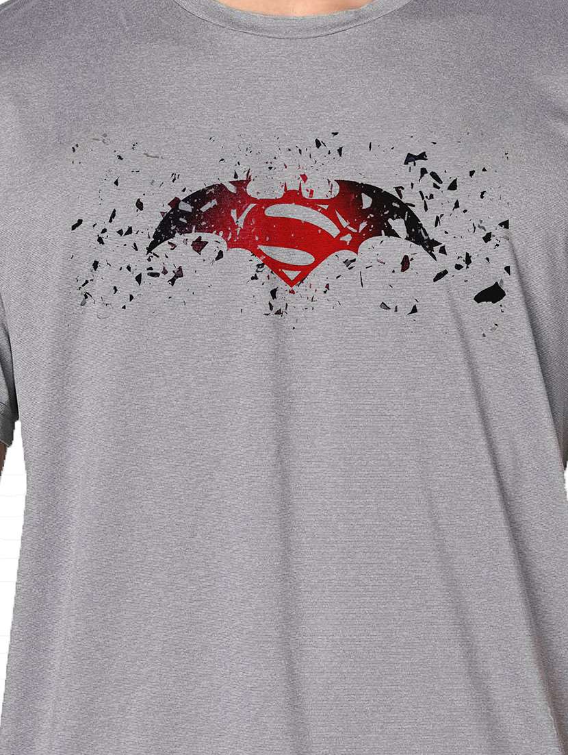 men grey round neck regular fit t-shirt - 21842722 - Standard Image - 3