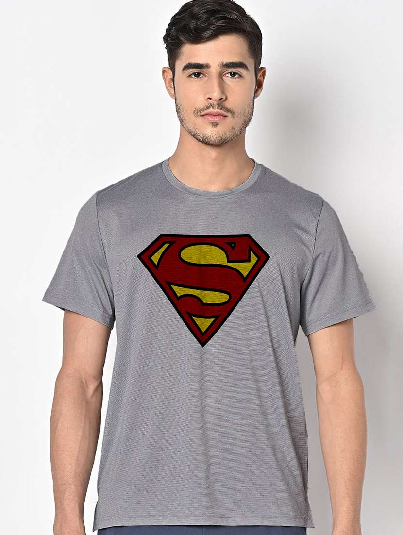 men grey round neck regular fit t-shirt - 21842726 - Zoom Image - 0