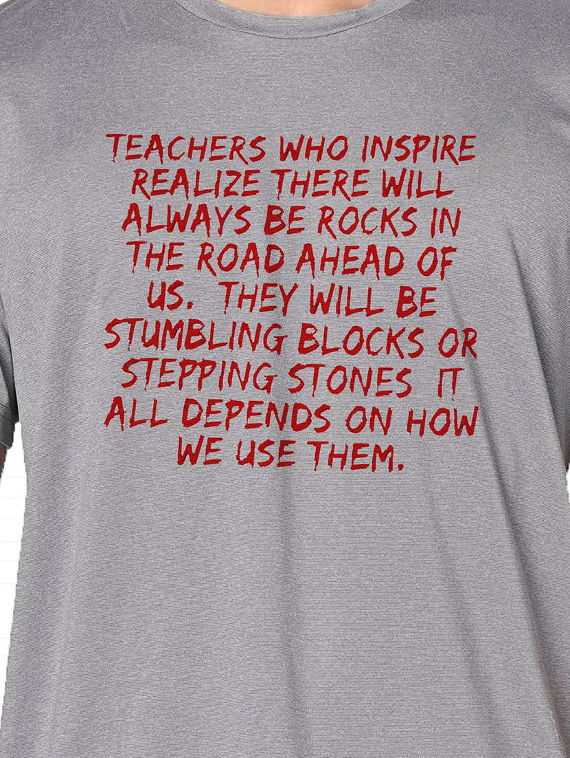 men grey round neck regular fit t-shirt - 21842739 -  Standard Image - 3