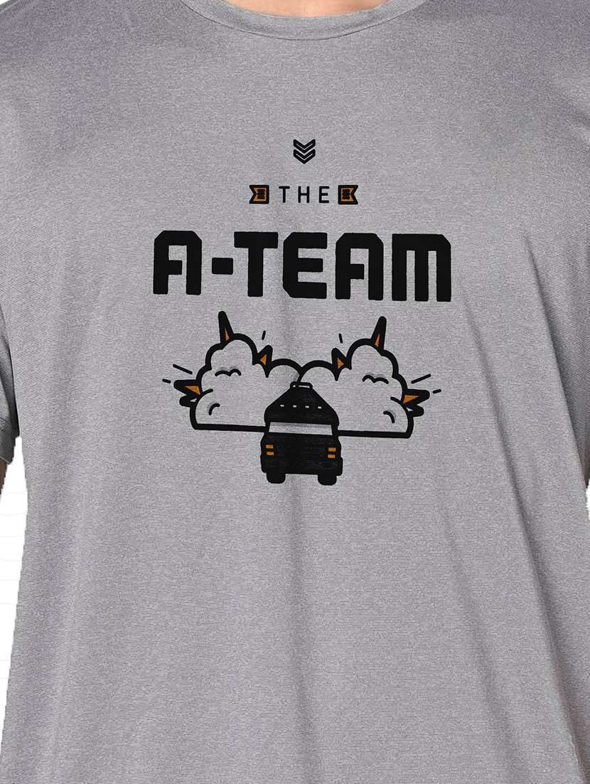 men grey round neck regular fit t-shirt - 21842745 -  Standard Image - 3