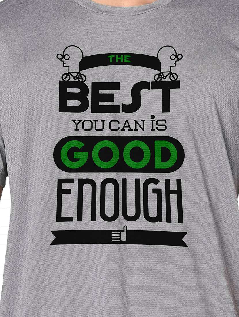 men grey round neck regular fit t-shirt - 21842748 -  Standard Image - 3