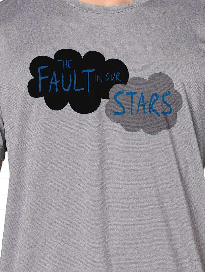 men grey round neck regular fit t-shirt - 21842751 - Standard Image - 3