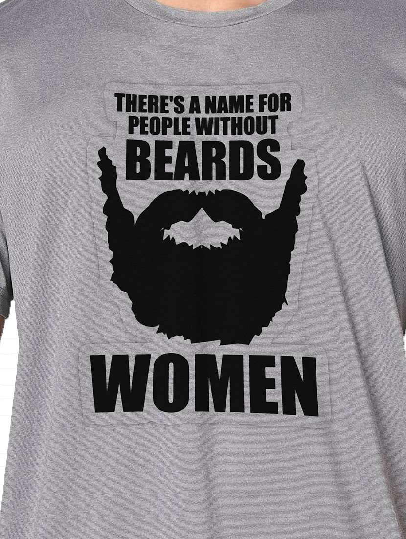 men grey round neck regular fit t-shirt - 21842762 -  Standard Image - 3