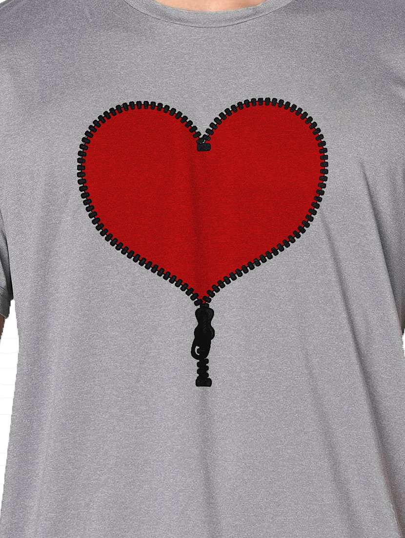 men grey round neck regular fit t-shirt - 21842789 -  Standard Image - 3