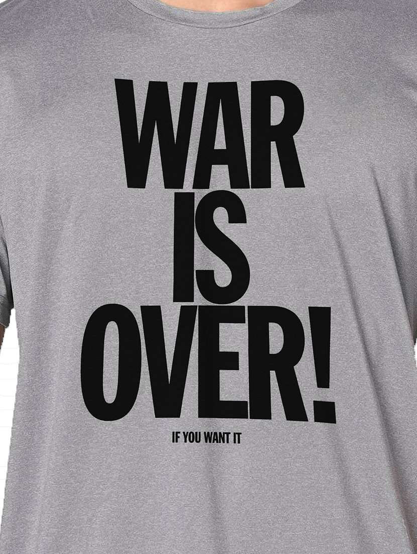 men grey round neck regular fit t-shirt - 21842798 -  Standard Image - 3