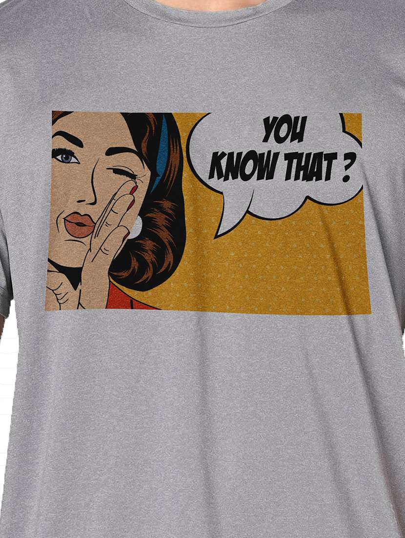 men grey round neck regular fit t-shirt - 21842822 -  Standard Image - 3