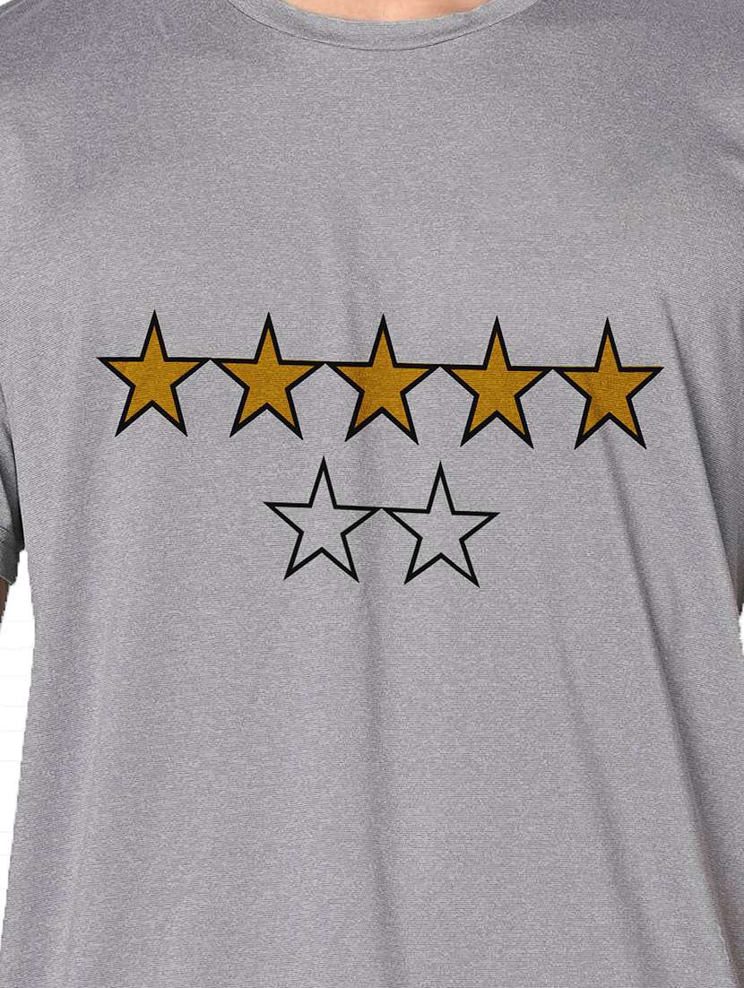 men grey round neck regular fit t-shirt - 21842823 - Standard Image - 3