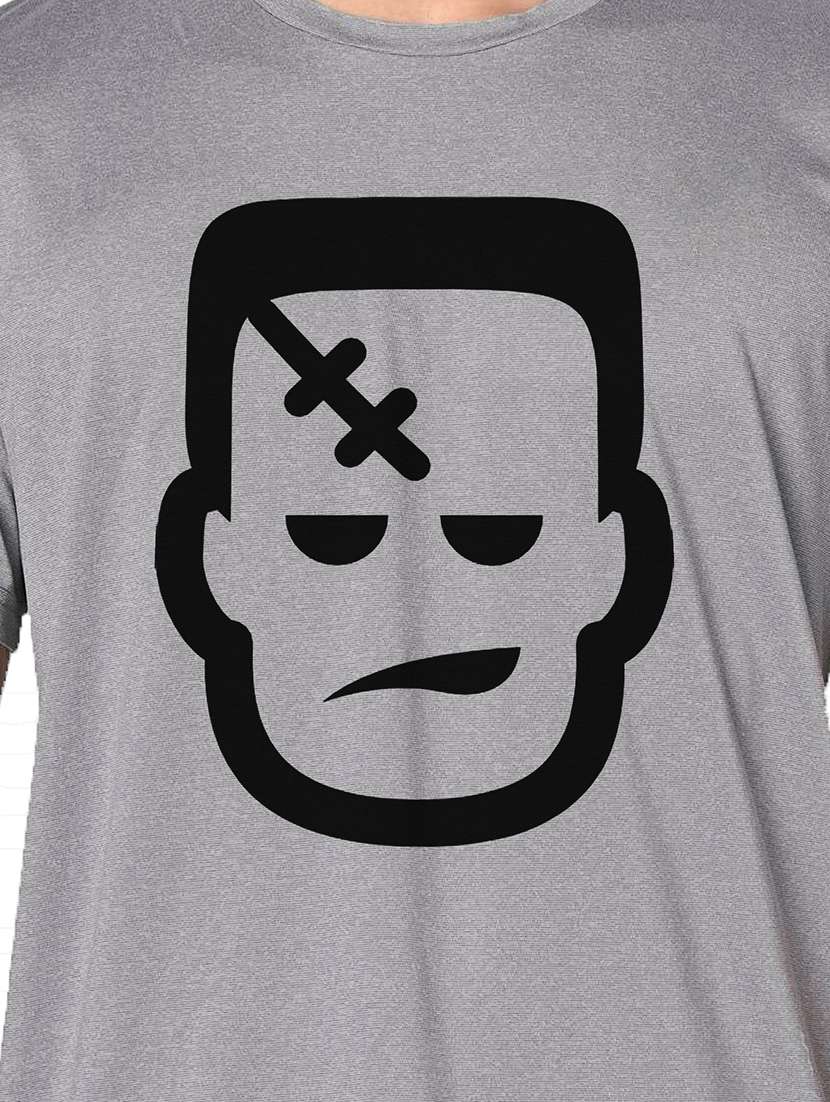 men grey round neck regular fit t-shirt - 21842831 - Standard Image - 3