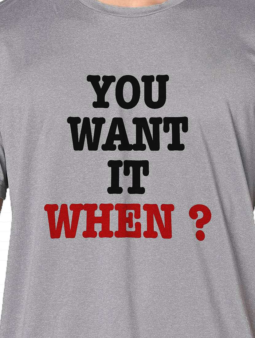 men grey round neck regular fit t-shirt - 21842833 -  Standard Image - 3