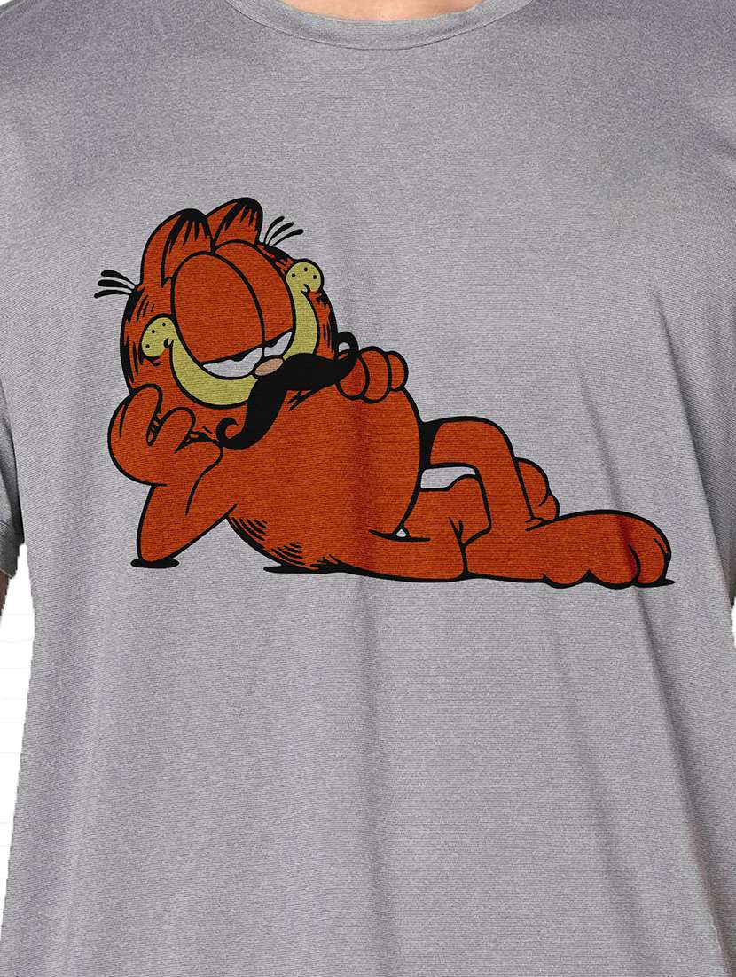 men grey round neck regular fit t-shirt - 21842841 -  Standard Image - 3