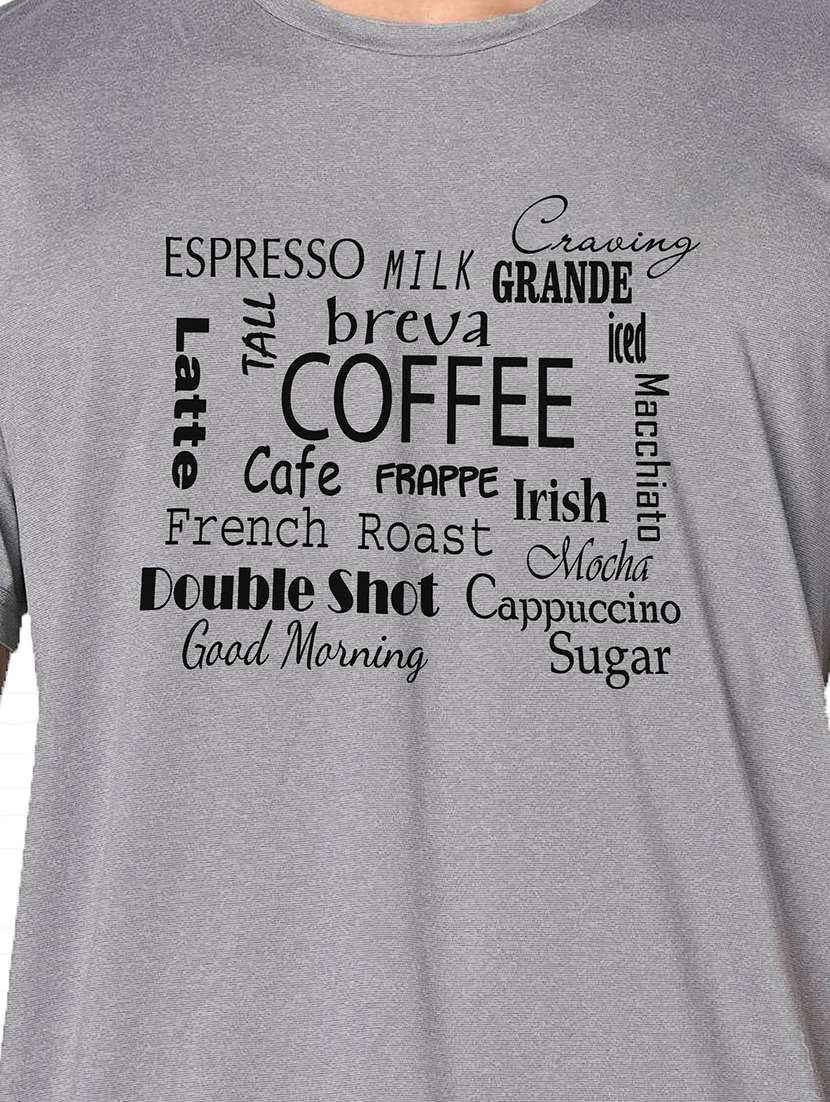 men grey round neck regular fit t-shirt - 21842845 -  Standard Image - 3
