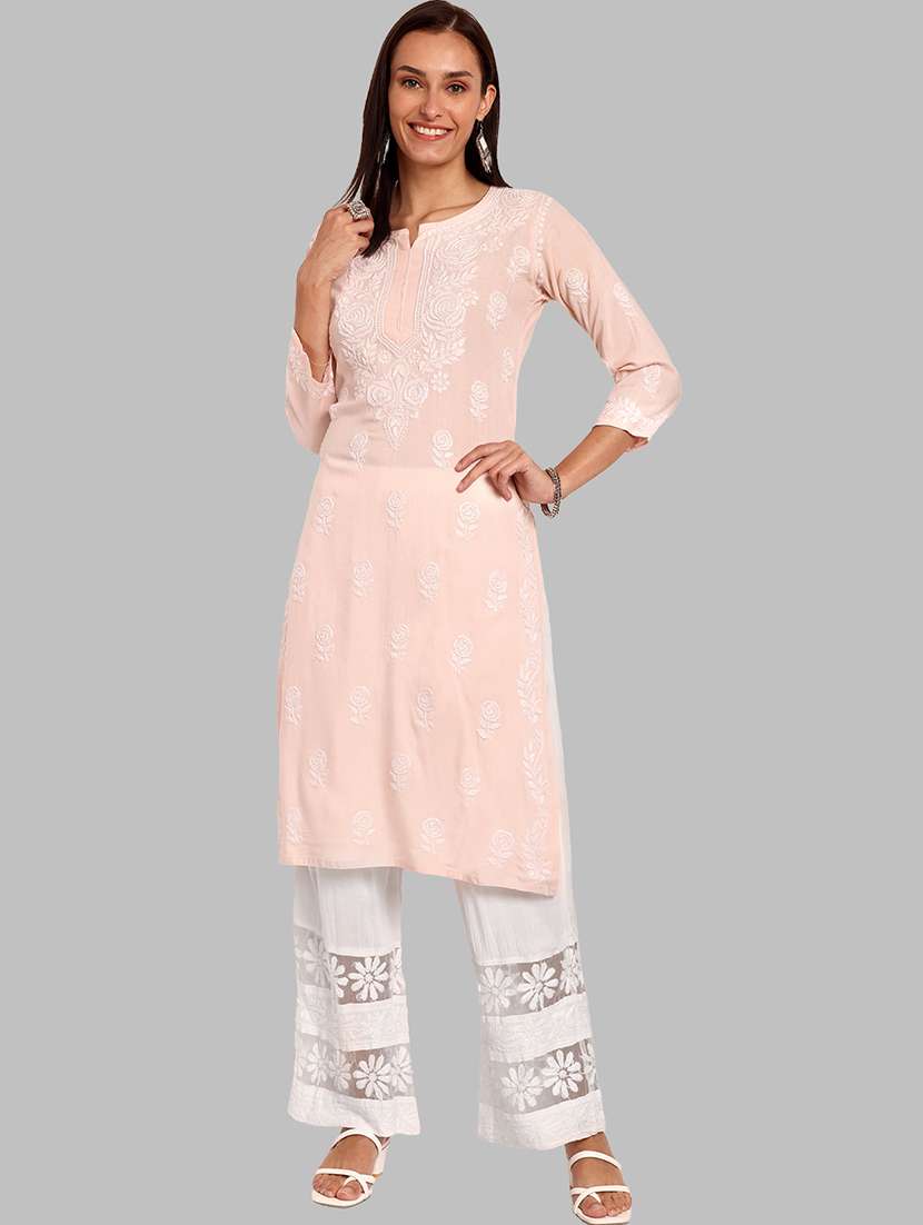 women embroidered hem straight palazzo - 21842873 -  Standard Image - 3